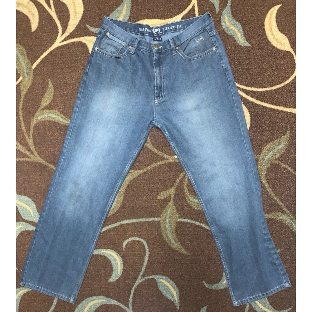 Vtg Y2K Men's Phat Farm Wide Leg Baggy Hip-Hop Skate Jeans Size 36X32